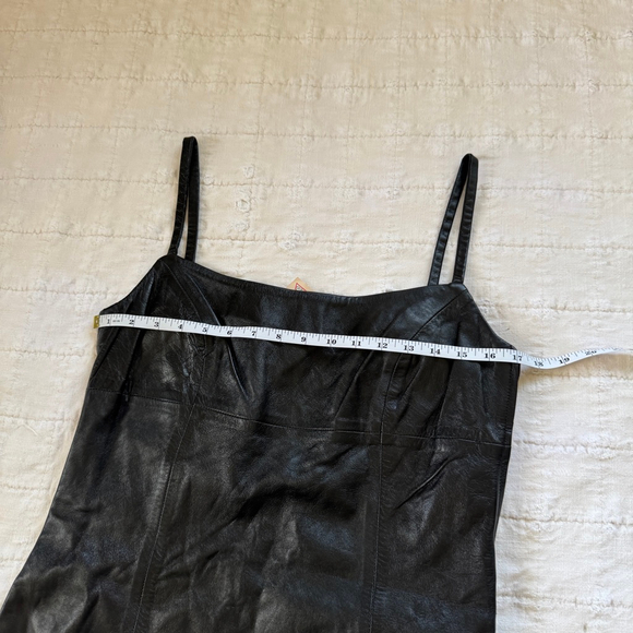 Guess VTG NWT 100% Leather Mini / Party Dress • Size: “L” (fits like a S or 4) - Picture 10 of 10